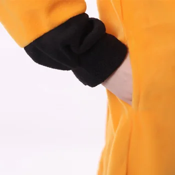Fleece Nick Fox Onesie Dospelých Pyžamo Cartoon Orange Lowrie Sleepwear Kostým Strany Žien Cosplay Zime Teplé Pyžamo Onesies