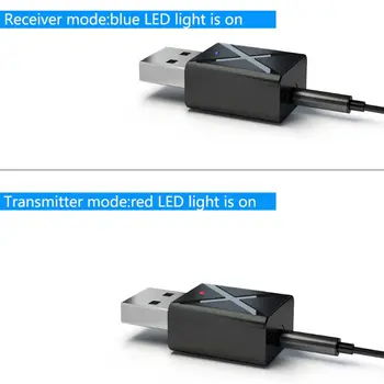 2v1 USB Bezdrôtová Vysielač, Prijímač, Stereo Audio Music Adaptér 3,5 mm Audio Kábel Pre Domáce TV MP3, PC, Auto Speake