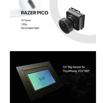 Foxeer Pico Razer 1200Tvl 12X12mm Mini Fpv Fotoaparát cmos 16:9 Pal 3.8 V-16V na Rc Racing Drone