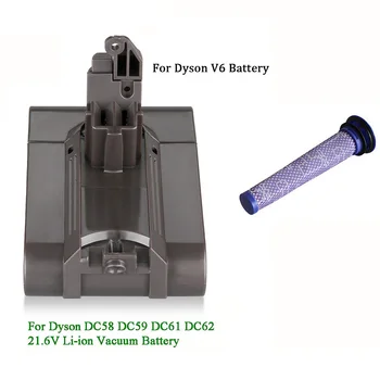 EAS-Filter V6 21.6 V 3000Mah Li-Ion Batéria Pre Dyson V6 Batérie Pre Dc58 Dc59 Dc61 Dc62 Vysávač Sv09 Sv07 Sv03 Sv04 Sv0