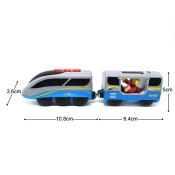 Elektrické, magnetické vlaku, detské autíčka, drevené koľajového vozidla kompatibilné s drevenými vlak železničnej vozíka deti darček hračka