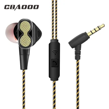 CBAOOO DT800 Basy Zvuk Slúchadlá In-Ear Športové Slúchadlá s mikrofónom Headset pre xiao iPhone fone de ouvido auriculares MP3