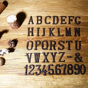 Kovové Písmená, Čísla, liatinové Dekorácie Dom Prihlásiť Doorplate DIY Cafe Stena XHC88