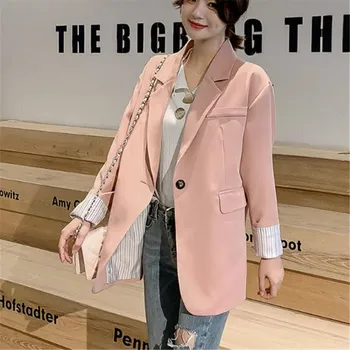 2020 nový kórejský bežné veľká malá veľkosť vyhovovali ženy kabát voľné módne strednej dĺžky žien bunda na jar a na jeseň topy A1720