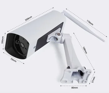 Bezdrôtová Bezpečnostná Kamera WiFi Solárne Dobíjacie Batérie IP Kamera 1080P HD Vonkajší Dohľad CCTV Kamery PIR Snímač Pohybu