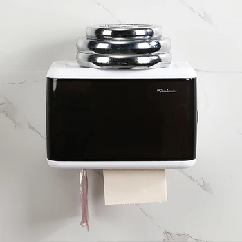 BAISPO Punč Zadarmo Toaletný Papier Držiak Tvorivé Úložný Box Nepremokavé Tkaniva Box S Odpadky Taška Organizátor Kúpeľňových Doplnkov