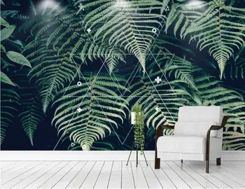 3D Tropického Stromu Listy Tapety Nástenné Art Stenu Kotúča, HD Foto Wall Papier v Kotúčoch Ručné Maľovanie Rastlín Leaf Nástenné Maľby Vlastné