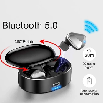 Nové T50 TWS Bluetooth Headset Mini Wireless Headset 20 Metrov Signál, Automatické Párovanie Stereo Slúchadlá s Automatické Párovanie