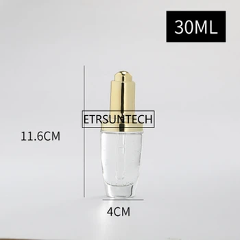 20ml 30ml číre sklo Esenciálny olej, fľaša sérum fľaše kozmetické balenie fľaša s ihly F1951