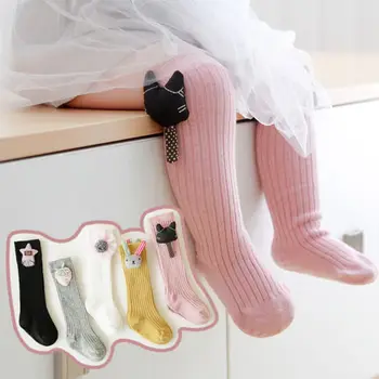 Roztomilý Dievča Deti Kolená Vysoké Ponožky Osadenie Bavlna Dieťa, Batoľa Nohy V Teple Legíny