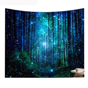 Firefly lesa gobelín stenu deka polyester mandala tém lacné indickej závesné nástenné gobelíny neba