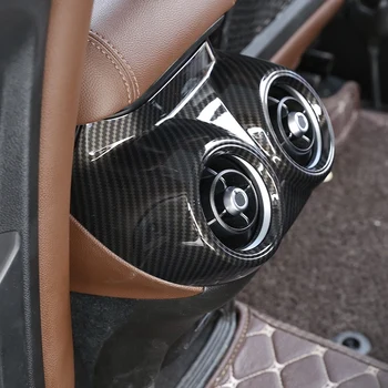 Pre Alfa Romeo Stelvio 2017 2018 Uhlíkových Vlákien Štýl ABS Zadné Riadok Klimatizácia Ventilačné Kryt Rámu Orezania