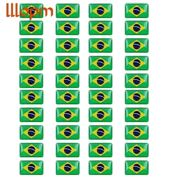 40pcs kvalitné auto styling Auto dekorácie-nálepky volante Vozidla 3D nálepka Brazílskej vlajky odznak Znak Auto Príslušenstvo