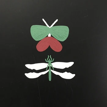 Nový Butterfly Dragonfly Rezanie Kovov Zomrie Vzorkovníka DIY Scrapbooking Foto Album Pozdrav, Pozvanie Papier Karty Dekorácie, Remeselné