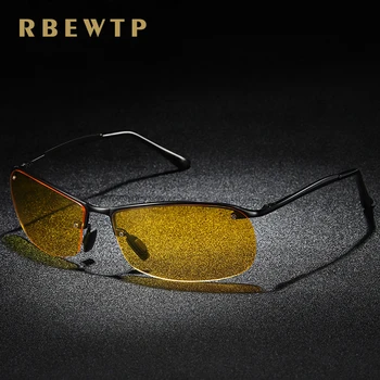 RBEWTP Semi-bez obrúčok Polarizované slnečné Okuliare pánske slnečné Okuliare Polarizované Okuliare Photochromic Zrkadlo Night Vision Okuliare