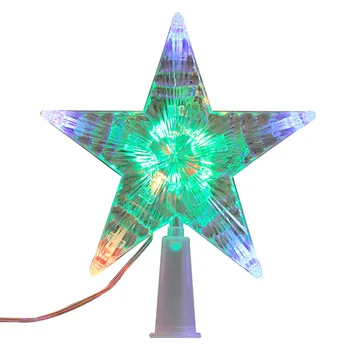 Vianočné Závesné LED Svietidlá Treetop Prívesok Plastové Star Nočné Svetlo Festival Xmas Party Dekor Farebné Svetlo Rekvizity Pre Deti Darček