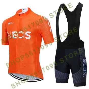 TÍM 2020 ineos Orange cyklistický dres na bicykel Oblečenie mtb Ropa mužov lete rýchle suché pro jazda na bicykli, košele Maillot Culotte nosenie