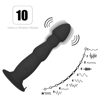Mužskej Prostaty Vibrátor 10 Frekvencia Diaľkové Ovládanie Análny Plug Masáž Prostaty Análny Stimuláciu Vagíny G Bod Pre Mužov Masturbácia