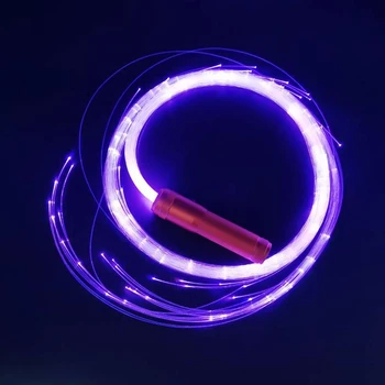 Farebné Farebné LED Optický Bič 1.8 M 360-Stupňový Otočný Super Jasné Svetlo Do Rave Prietok Čipky Tanec Bič Svetelnej Strane Lana