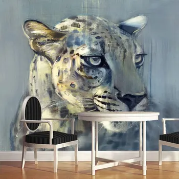 Vlastné foto tapety, maľby obývacia izba gauč spálňa backsplash dekor 3d Prekladané Zvieratá leopard stenu papier