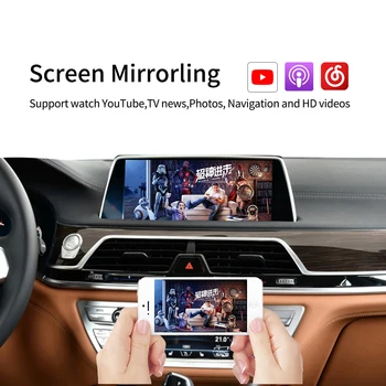 Carlinkit Bezdrôtový Apple CarPlay Android Auto Dekodér Pre BMW Mini Cooper F54 F55 F56 F60-2018 NBT Systém Mrrorlink IOS 14