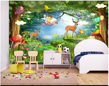 Vlastné foto tapety 3d tapety na steny 3 d Krásne lesné zviera nástenné maľby mobilizácie detskej izby stenu papiere dekor