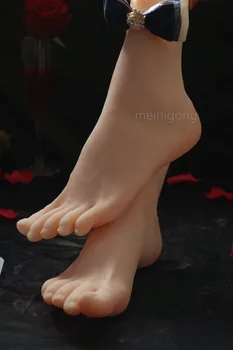 Silikónové Nohy Silikónové Kati 1 Pár Silikónové Lifesize Žena Kati Nohy Zobraziť Jewerly Sandál Obuvi Ponožka Displej mn3708