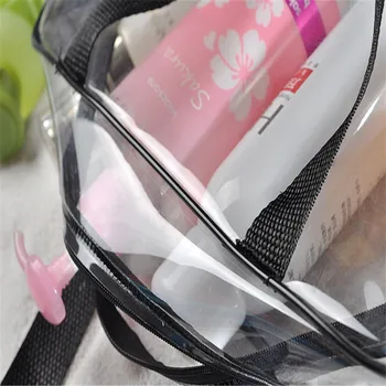 Cestovné PVC Kozmetické Tašky Ženy Transparentné, Jasné Zips make-up Tašky Organizátor Kúpeľ Umývanie tvoria Tote Kabelky Prípade