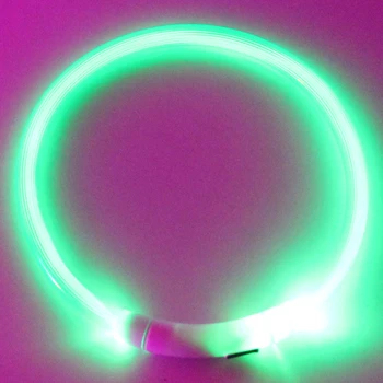 Nabíjanie pomocou pripojenia USB Psa Golier Nabíjateľná LED Noc Blikajúce Svetelné USB Nabíjanie Psa Šteňa Plastové Krku Domov Záhrada