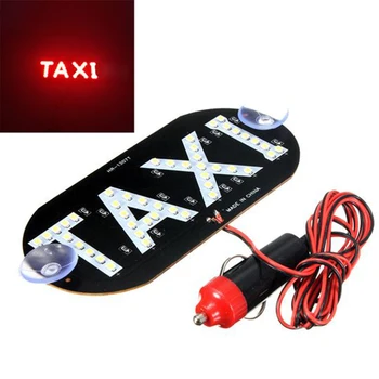 Cigaretové zapaľovače LED Auto Čelné sklo Kabíny-Indikátor Taxi Lampa Sacie Znamenie Svetla