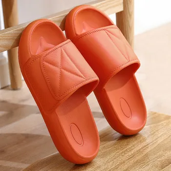 Ženy Letné Sandále Módnych Domov Kúpeľňa Listov Hrubé-soled EVA Flip Flops Ploché Priedušná Non-slip Vnútorné Papuče Topánky