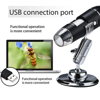 Zväčšenie Endoskopu Pre Android HD Stojan Univerzálny USB Digitálny Mikroskop Video Kamera Mini 8 LED Biologické Ručné