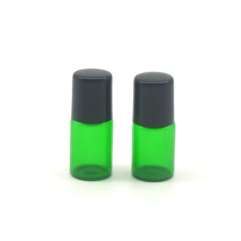 10pcs 2cc Zelené Sklo Navi Fľaša z Nerezovej Ocele Roll 2ml Naplniteľné Esenciálny Olej Parfum Vzorku Roll-on Ampulka