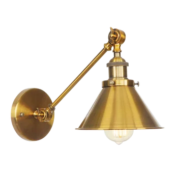 Žehlička Dáždnik LED Nástenné Svietidlá 20 cm Nastaviteľné Rocker Rameno Spálňa Svetlá Zlatá Nástenné svietidlo Kúpeľňa Zrkadlo Svetlo Nášivka Murale