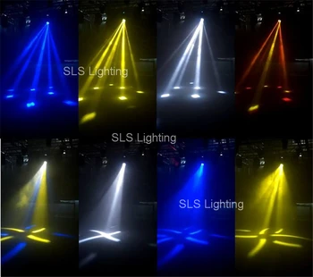 SLS (2 KS) Super Beam Led Pohyblivé Hlavy Svetla s 4x25W Biela Led Lampa Objektívu Rotujúce DMX 9/15Chs DJ Efekt Svetla