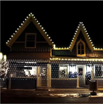 3x2m EÚ 220V 1,5 m Vianočné Girlandy LED Reťazec Vianoce Čisté Svetlá Víla Xmas Party Záhrada Svadobné Dekorácie, Záclony Svetlá