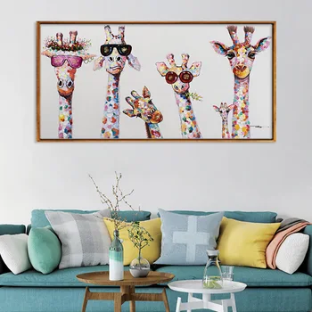 Abstrakt Zvierat Plátno na Maľovanie Žirafa Plagát a Vytlačí PaintingWall Umenie Fotografie pre Domáce Obývacej Miestnosti Dekorácie