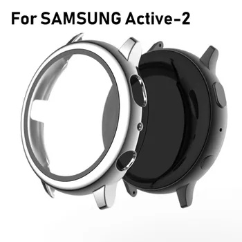 Pre Samsung Galaxy Sledovať Active2 Pokovovanie All-inclusive PC Ochranný plášť Tvrdeného Film 44 mm 40 mm Ochranný Kryt NOVÉ
