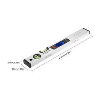 Digitálny Uhol Finder Rozsah vodováhy Uhol Metrov Kolmo Inclinometer s Magnety Uhlomeru Pravítko