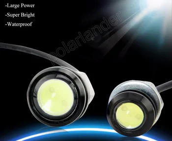 Nepremokavé 10pcs 18 mm Eagle Eyes Denných prevádzkových Svetlo LED Vysoký Jas DRL Auto Práce Svetlá Zdroj auto Lampa
